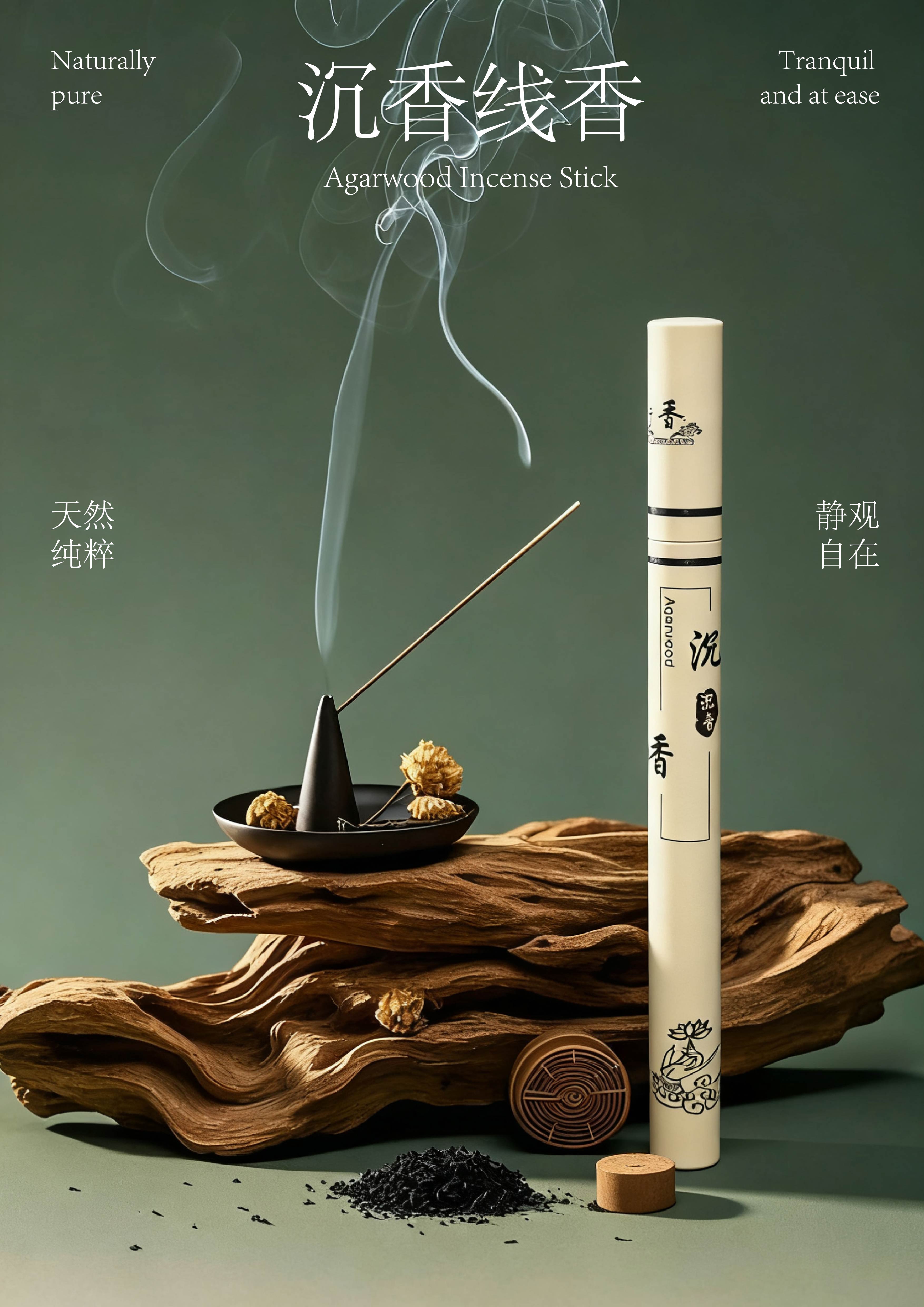 静观一缕烟，自在心中生